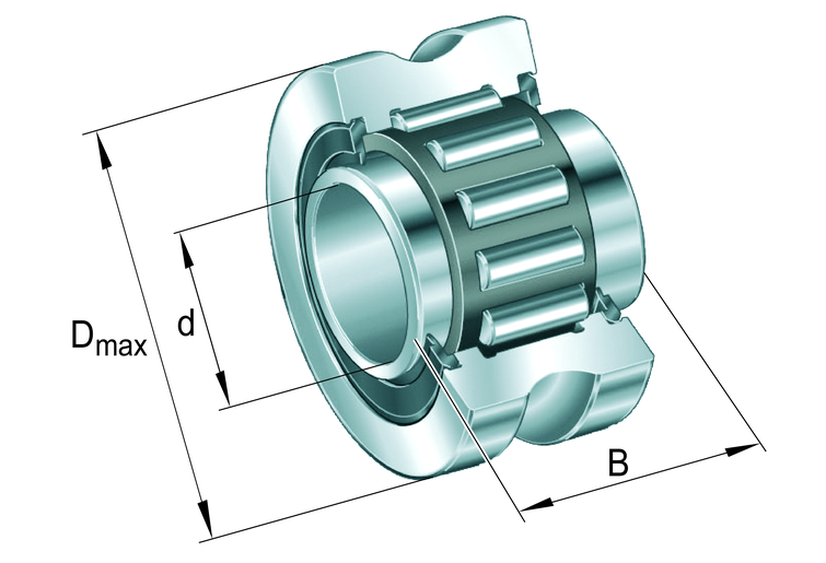 INA LFR2204-10-2RSR-NA Yoke type track roller view 2