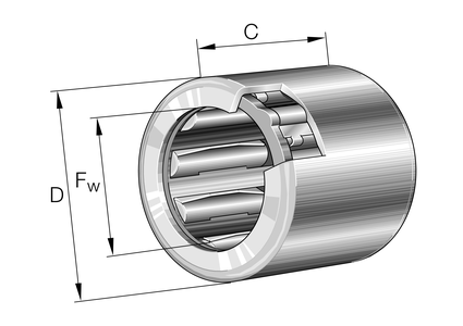 INA HF1216 Drawn cup roller clutch