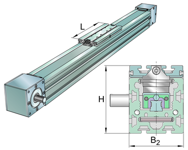 INA MKUSE25-250-ZR-W2-N Linear actuator