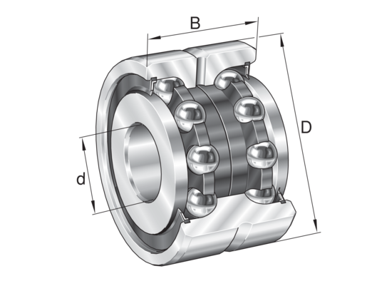 INA ZKLN100160-2Z-XL Axial angular contact ball bearing view 2