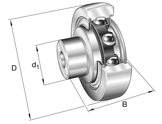 INA ZL202-DRS Stud type track roller view 2