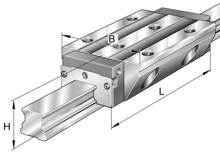 INA KWVE45-B-L Recirculating ball bearing carriage view 2