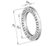 INA K81108-TV-A/-1-4 Axial cyl roller and cage assy -LS view 3