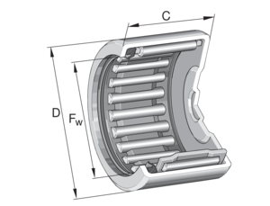 INA BK1614-RS Drawn cup needle roller bearing closed end