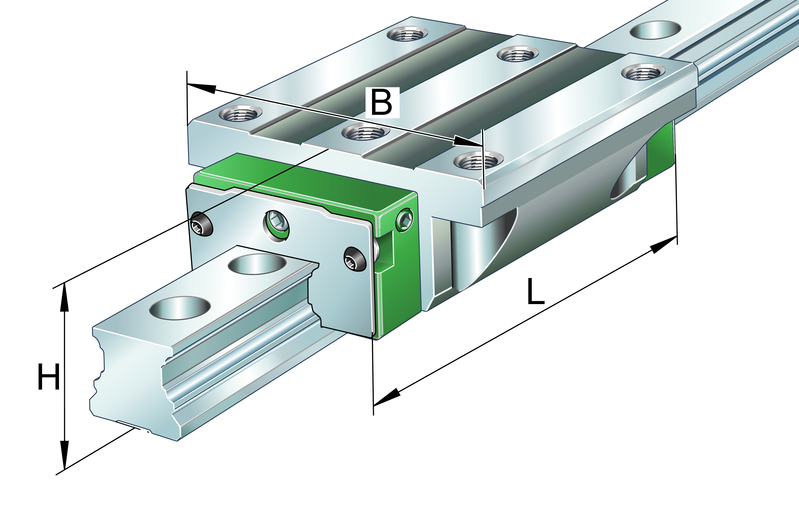 INA KWVE30-B-E Recirculating ball bearing carriage view 2