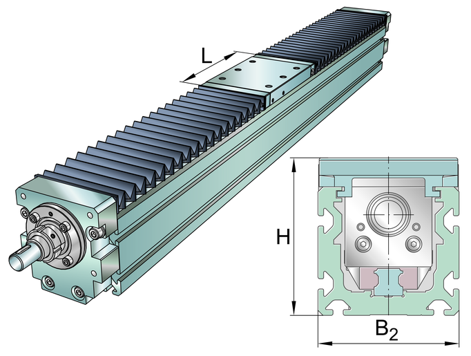 INA MKUSE25-200-KGT/20-M-SPU Linear actuator view 2