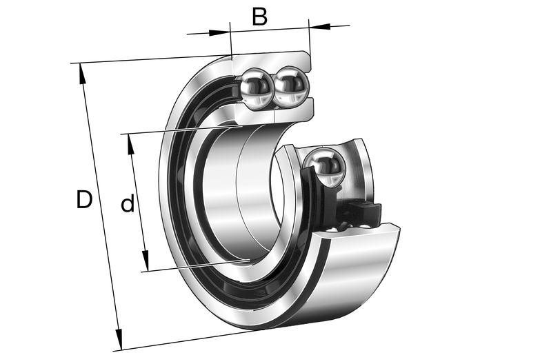 FAG 3313-DA Angular contact ball bearing view 2