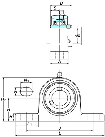 KOYO UCSP205S6 Ball bearing unit