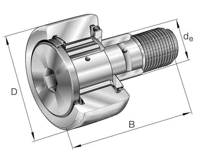 INA KRE72-PP Stud type track roller view 2