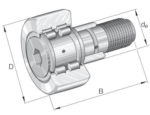 INA PWKRE35-2RS-XL Stud type track roller view 2
