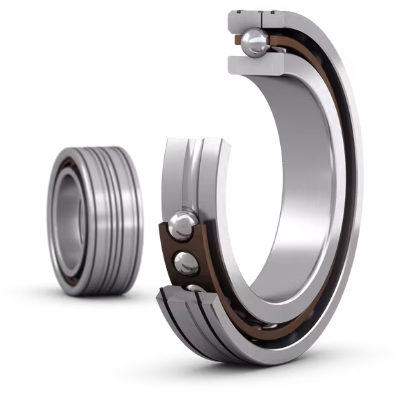 SKF 7017 CE/P4ALDBB Matched set of two super-precision, high-speed E design, single row angular contact ball bearings