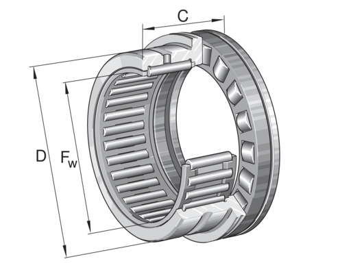 INA NKXR20-Z-XL Needle roller/axial cylindrical roller bearing view 2