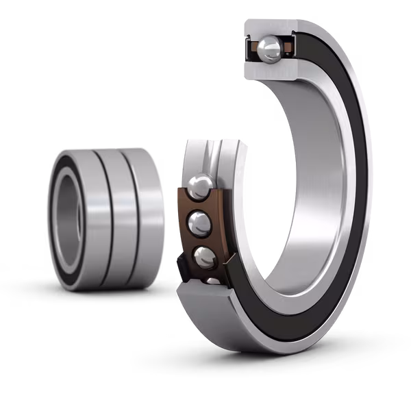SKF S7002 ACE/P4ATFTA Matched set of three super-precision, high-speed E design, single row angular contact ball bearings with seals
