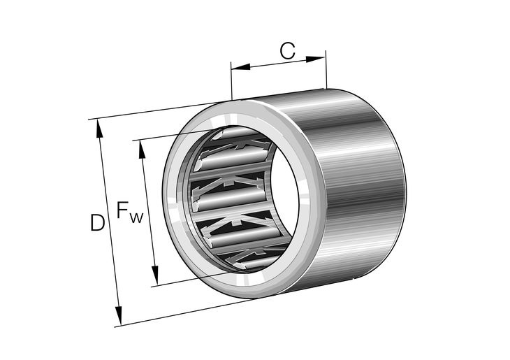 INA HF0812-KF-L564 Drawn cup roller clutch view 2