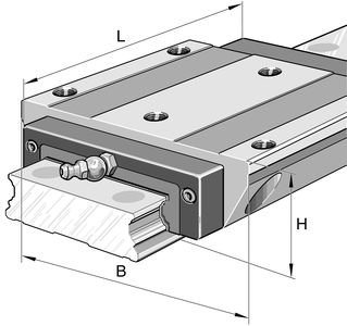 INA KUVE15-W Ball monorail guidance system