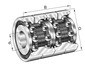 INA ZKLN1545-2RS-2AP-XL Axial angular contact ball bearing view 3