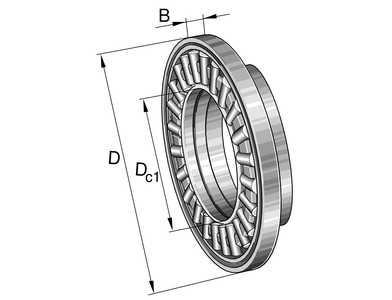 INA AXW20 Axial needle roller bearing