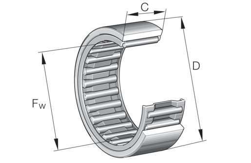 INA RNAO12X22X12-TV Radial roller bearing view 2