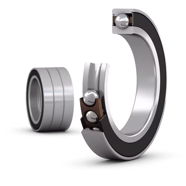 SKF S7022 ACD/P4ATBTA Matched set of three super-precision, high-capacity, D design, single row angular contact ball bearings with seals