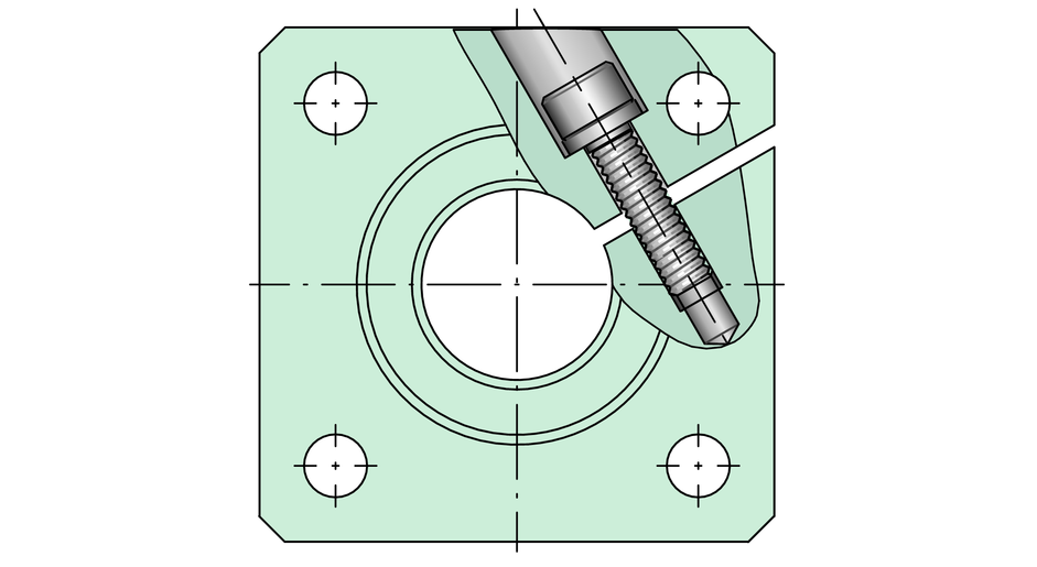 INA FW25-B Shaft block view 2