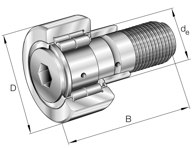 INA NUKRE35 Stud type track roller view 2