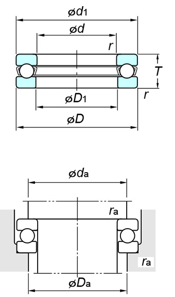 KOYO 51200 Axial deep groove ball bearing