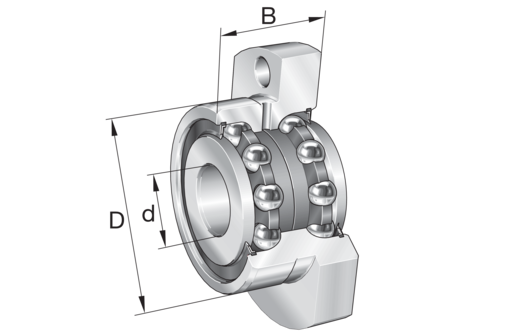 INA ZKLFA1563-2RS Axial angular contact ball bearing view 2