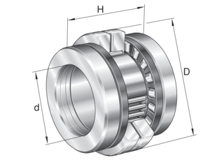 INA ZARN4580-TV Needle roller/axial cylindrical roller bearing