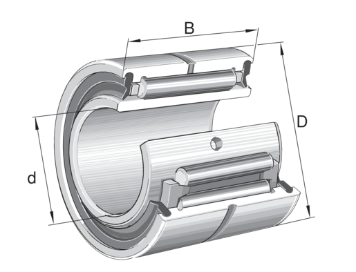 INA NA4908-2RSR-XL Needle roller bearing view 2