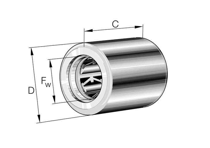 INA HFL0615-KF Drawn cup roller clutch view 2