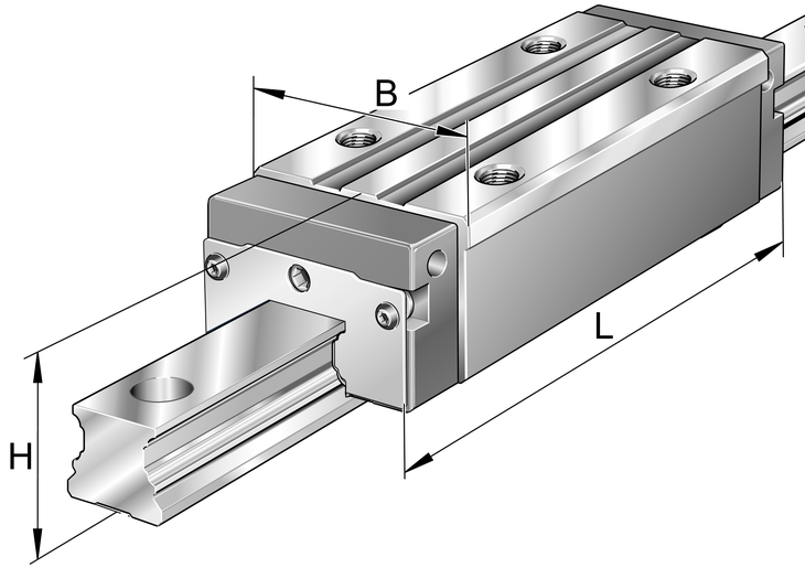 INA KWVE30-B-SL Recirculating ball bearing carriage view 2
