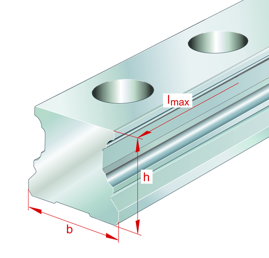 INA TKVD55-B Profile rail view 2