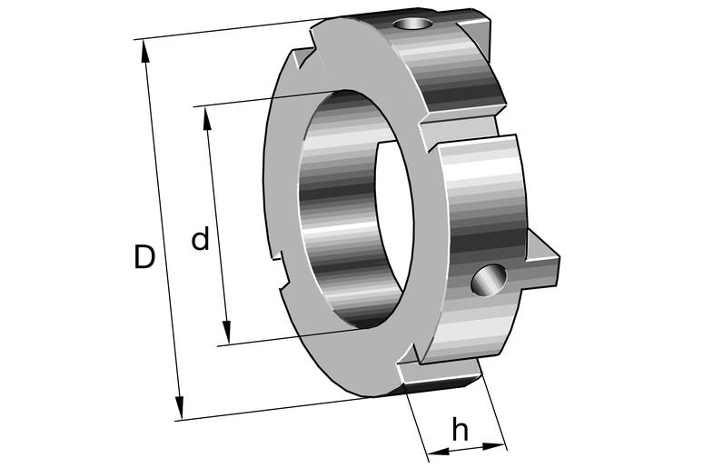 INA AMS50 Locknut socketadapter for precision locknuts AM view 2