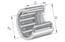 INA BK0408 Drawn cup needle roller bearing closed end view 3