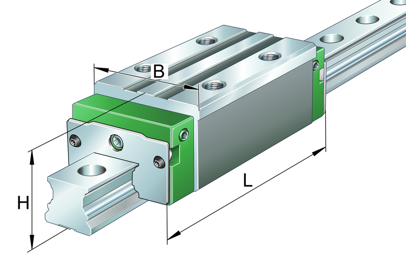INA KUVE45-B-H Ball monorail guidance system view 2