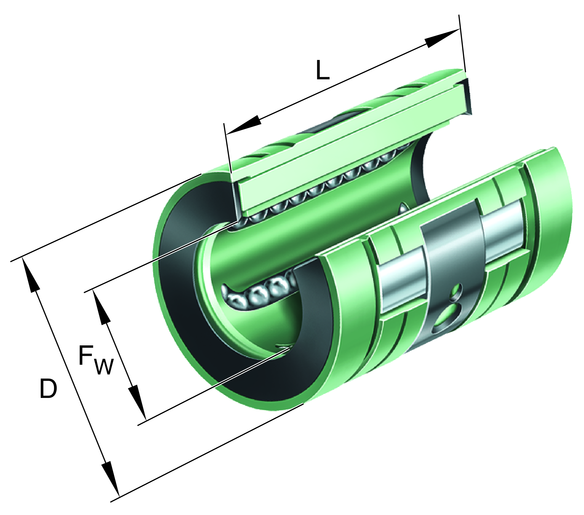 INA KNO25-B-PP Linear Ball Bearing view 2