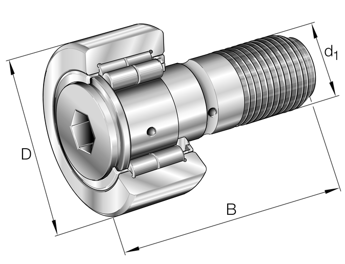 INA NUKR35 Stud type track roller view 2