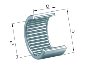 INA HN2020 Drawn cup needle roller bearing open end