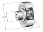 INA ZL5202-DRS Stud type track roller view 3
