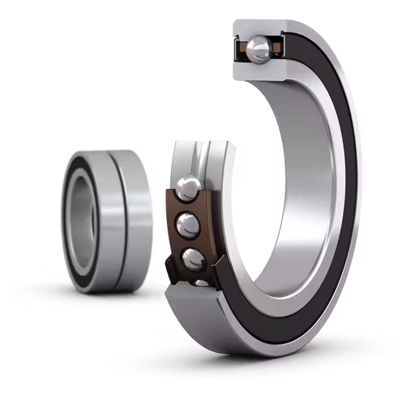 SKF S7007 CE/P4ADBA Matched set of two super-precision, high-speed E design, single row angular contact ball bearings with seals