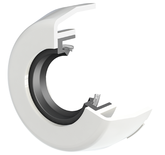 INA KASK07-S-R-NBR-WHT End cap view 2