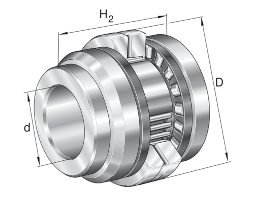 INA ZARN4580-L-TV Needle roller/axial cylindrical roller bearing view 2