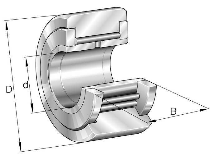 INA NATV15 Yoke type track roller view 2
