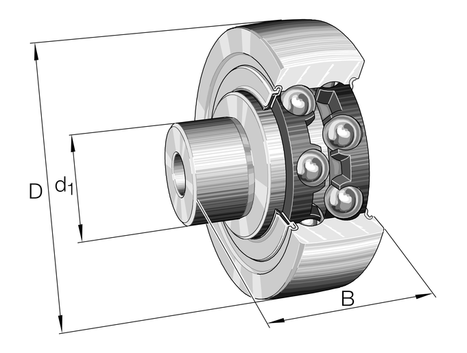 INA ZL5202-DRS Stud type track roller view 2