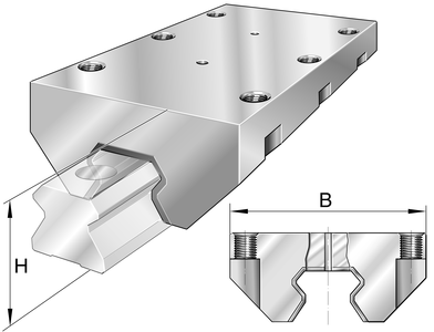 INA RUDS55X300-D Damping carriage, recirculating roller bearing unit