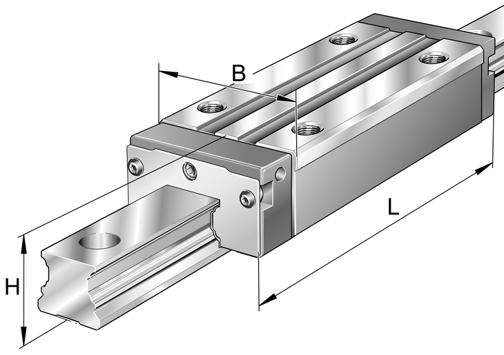 INA KUVE25-B-SNL Ball monorail guidance system view 2
