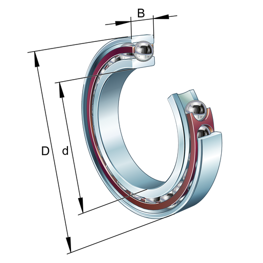 FAG B7005-C-T-P4S-UL Spindle bearing view 2