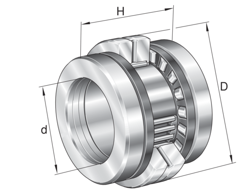 INA ZARN4580-TV Needle roller/axial cylindrical roller bearing view 2