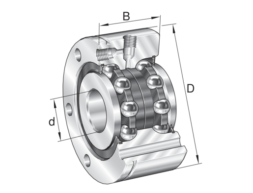 INA ZKLF1762-2Z-XL Axial angular contact ball bearing view 2